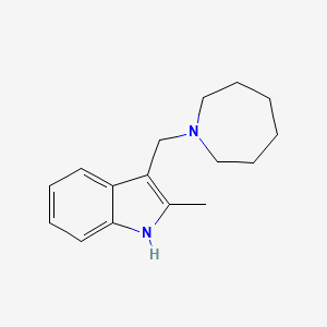 molecular formula C16H22N2 B5615337 3-(1-azepanylmethyl)-2-methyl-1H-indole 
