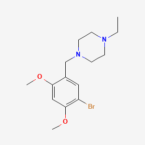 molecular formula C15H23BrN2O2 B5615359 1-(5-bromo-2,4-dimethoxybenzyl)-4-ethylpiperazine CAS No. 5267-60-7