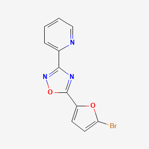 molecular formula C11H6BrN3O2 B5615377 2-[5-(5-bromo-2-furyl)-1,2,4-oxadiazol-3-yl]pyridine 