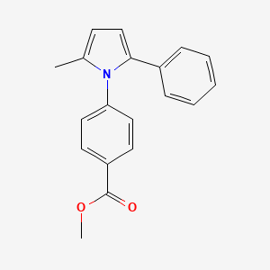 molecular formula C19H17NO2 B5615383 methyl 4-(2-methyl-5-phenyl-1H-pyrrol-1-yl)benzoate 