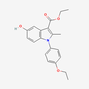 molecular formula C20H21NO4 B5615391 ethyl 1-(4-ethoxyphenyl)-5-hydroxy-2-methyl-1H-indole-3-carboxylate 