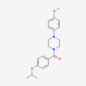 molecular formula C21H26N2O3 B5615404 1-(4-isopropoxybenzoyl)-4-(4-methoxyphenyl)piperazine 
