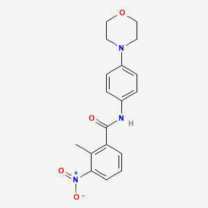 molecular formula C18H19N3O4 B5615423 2-methyl-N-[4-(4-morpholinyl)phenyl]-3-nitrobenzamide 