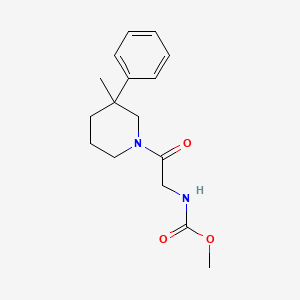 molecular formula C16H22N2O3 B5615475 methyl [2-(3-methyl-3-phenylpiperidin-1-yl)-2-oxoethyl]carbamate 
