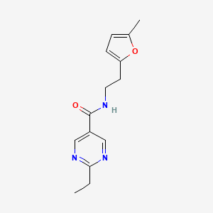 molecular formula C14H17N3O2 B5615488 2-ethyl-N-[2-(5-methyl-2-furyl)ethyl]-5-pyrimidinecarboxamide 