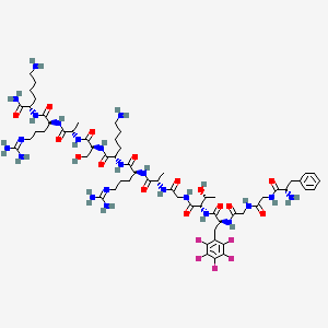 molecular formula C61H95F5N22O15 B561552 [(pF)Phe4]nociceptin(1-13)NH2 CAS No. 380620-88-2