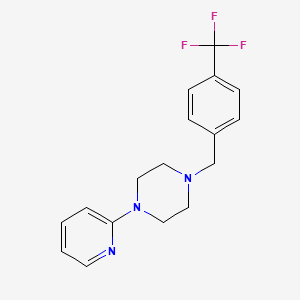 molecular formula C17H18F3N3 B5615536 1-(2-pyridinyl)-4-[4-(trifluoromethyl)benzyl]piperazine 