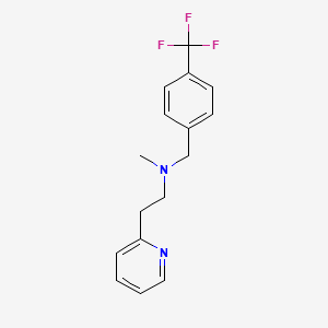 molecular formula C16H17F3N2 B5615544 N-methyl-2-(2-pyridinyl)-N-[4-(trifluoromethyl)benzyl]ethanamine 