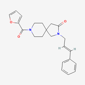 molecular formula C22H24N2O3 B5615563 8-(2-furoyl)-2-[(2E)-3-phenyl-2-propen-1-yl]-2,8-diazaspiro[4.5]decan-3-one 