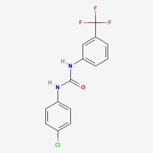 molecular formula C14H10ClF3N2O B5615570 N-(4-chlorophenyl)-N'-[3-(trifluoromethyl)phenyl]urea 