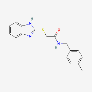 molecular formula C17H17N3OS B5615576 2-(1H-benzimidazol-2-ylthio)-N-(4-methylbenzyl)acetamide 