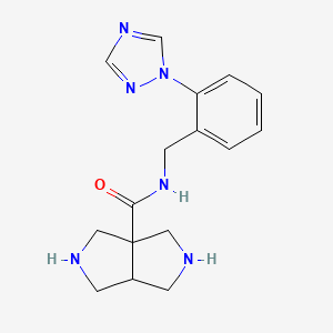 molecular formula C16H20N6O B5615596 cis-N-[2-(1H-1,2,4-triazol-1-yl)benzyl]hexahydropyrrolo[3,4-c]pyrrole-3a(1H)-carboxamide dihydrochloride 
