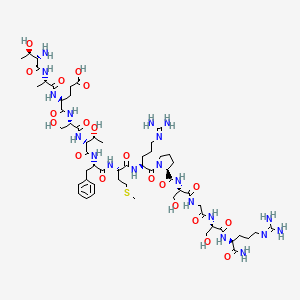 molecular formula C58H96N20O20S B561561 H-Thr-Ala-Glu-Ser-Thr-Phe-Met-Arg-Pro-Ser-Gly-Ser-Arg-NH2 CAS No. 1315378-71-2