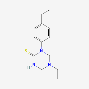 molecular formula C13H19N3S B5615637 5-ethyl-1-(4-ethylphenyl)-1,3,5-triazinane-2-thione 