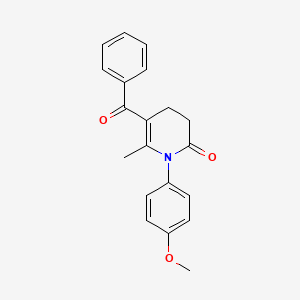 molecular formula C20H19NO3 B5615654 5-benzoyl-1-(4-methoxyphenyl)-6-methyl-3,4-dihydro-2(1H)-pyridinone 