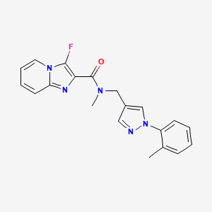 molecular formula C20H18FN5O B5615669 3-fluoro-N-methyl-N-{[1-(2-methylphenyl)-1H-pyrazol-4-yl]methyl}imidazo[1,2-a]pyridine-2-carboxamide 