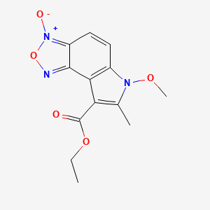 molecular formula C13H13N3O5 B5615677 ethyl 6-methoxy-7-methyl-6H-[1,2,5]oxadiazolo[3,4-e]indole-8-carboxylate 3-oxide 