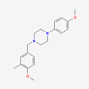 molecular formula C20H26N2O2 B5615693 1-(4-methoxy-3-methylbenzyl)-4-(4-methoxyphenyl)piperazine 