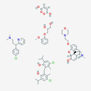 molecular formula C74H93Cl3N4O14 B056157 Hexapneumine CAS No. 118573-57-2