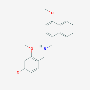 molecular formula C21H23NO3 B5615701 (2,4-dimethoxybenzyl)[(4-methoxy-1-naphthyl)methyl]amine 