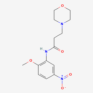 molecular formula C14H19N3O5 B5615716 N-(2-methoxy-5-nitrophenyl)-3-(4-morpholinyl)propanamide 