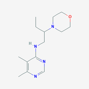 molecular formula C14H24N4O B5615723 5,6-dimethyl-N-(2-morpholin-4-ylbutyl)pyrimidin-4-amine 