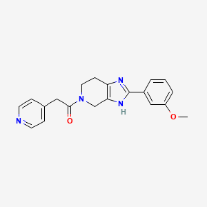 molecular formula C20H20N4O2 B5615745 2-(3-methoxyphenyl)-5-(pyridin-4-ylacetyl)-4,5,6,7-tetrahydro-1H-imidazo[4,5-c]pyridine 