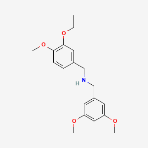 molecular formula C19H25NO4 B5615747 (3,5-dimethoxybenzyl)(3-ethoxy-4-methoxybenzyl)amine 