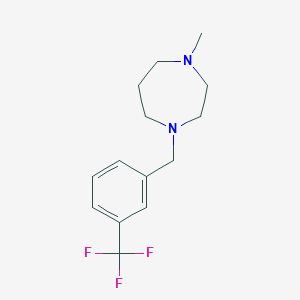 molecular formula C14H19F3N2 B5615762 1-methyl-4-[3-(trifluoromethyl)benzyl]-1,4-diazepane 