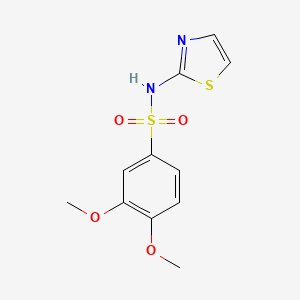 molecular formula C11H12N2O4S2 B5615768 3,4-dimethoxy-N-1,3-thiazol-2-ylbenzenesulfonamide 