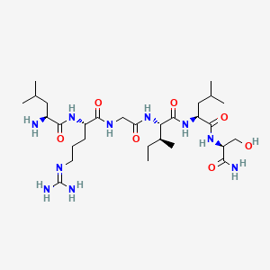 molecular formula C29H56N10O7 B561577 LRGILS-NH₂ CAS No. 245329-01-5