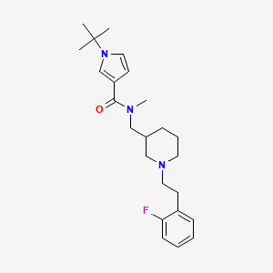 molecular formula C24H34FN3O B5615798 1-tert-butyl-N-({1-[2-(2-fluorophenyl)ethyl]piperidin-3-yl}methyl)-N-methyl-1H-pyrrole-3-carboxamide 