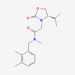 molecular formula C18H26N2O3 B5615821 N-(2,3-dimethylbenzyl)-2-[(4S)-4-isopropyl-2-oxo-1,3-oxazolidin-3-yl]-N-methylacetamide 