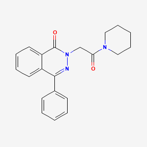 molecular formula C21H21N3O2 B5615844 2-[2-oxo-2-(1-piperidinyl)ethyl]-4-phenyl-1(2H)-phthalazinone 
