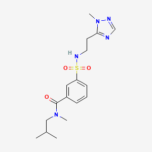 molecular formula C17H25N5O3S B5615867 N-isobutyl-N-methyl-3-({[2-(1-methyl-1H-1,2,4-triazol-5-yl)ethyl]amino}sulfonyl)benzamide 