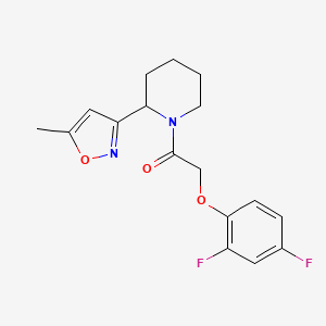 molecular formula C17H18F2N2O3 B5615870 1-[(2,4-difluorophenoxy)acetyl]-2-(5-methyl-3-isoxazolyl)piperidine 