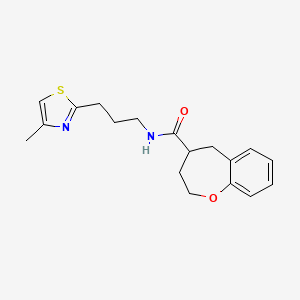 molecular formula C18H22N2O2S B5615893 N-[3-(4-methyl-1,3-thiazol-2-yl)propyl]-2,3,4,5-tetrahydro-1-benzoxepine-4-carboxamide 