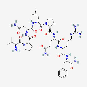 molecular formula C45H72N14O10 B561591 H-Val-pro-asn-leu-pro-gln-arg-phe-NH2 CAS No. 311309-27-0