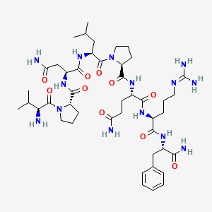 H-Val-pro-asn-leu-pro-gln-arg-phe-NH2