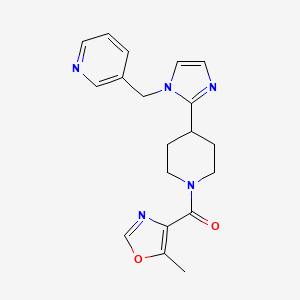molecular formula C19H21N5O2 B5615920 3-[(2-{1-[(5-methyl-1,3-oxazol-4-yl)carbonyl]-4-piperidinyl}-1H-imidazol-1-yl)methyl]pyridine 