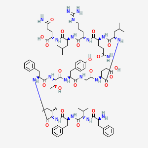 molecular formula C86H125N19O21 B561593 H-Phe-Val-Phe-Ile-Phe-Thr-Tyr-Gly-Glu-Leu-Gln-Arg-Leu-Gln-OH CAS No. 153966-48-4