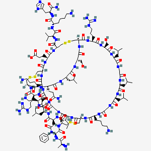 molecular formula C141H236N46O39S6 B561595 (Dab7)-leiurotoxin I CAS No. 1061556-49-7
