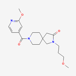 molecular formula C19H27N3O4 B5615954 8-(2-methoxyisonicotinoyl)-2-(3-methoxypropyl)-2,8-diazaspiro[4.5]decan-3-one 