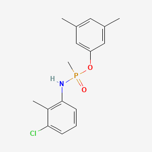molecular formula C16H19ClNO2P B5615977 3,5-dimethylphenyl N-(3-chloro-2-methylphenyl)-P-methylphosphonamidoate 