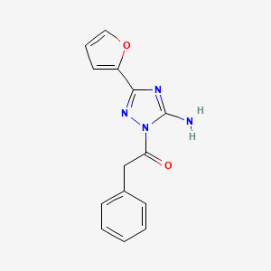 molecular formula C14H12N4O2 B5615987 3-(2-furyl)-1-(phenylacetyl)-1H-1,2,4-triazol-5-amine 