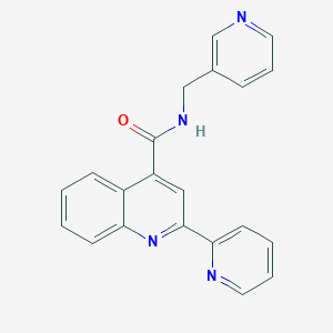 molecular formula C21H16N4O B5615999 2-(2-pyridinyl)-N-(3-pyridinylmethyl)-4-quinolinecarboxamide 