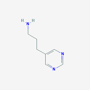 molecular formula C7H11N3 B056160 3-(Pyrimidin-5-yl)propan-1-amine CAS No. 112104-02-6