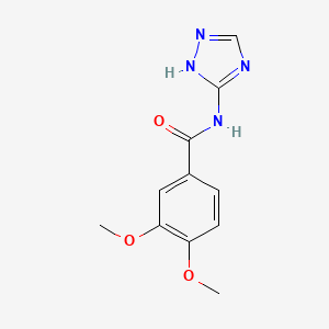 molecular formula C11H12N4O3 B5616006 3,4-dimethoxy-N-1H-1,2,4-triazol-5-ylbenzamide 