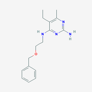 molecular formula C16H22N4O B5616055 N~4~-[2-(benzyloxy)ethyl]-5-ethyl-6-methylpyrimidine-2,4-diamine 