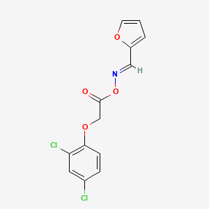 molecular formula C13H9Cl2NO4 B5616067 2-furaldehyde O-[2-(2,4-dichlorophenoxy)acetyl]oxime 